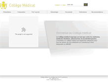 Tablet Screenshot of collegemedical.lu